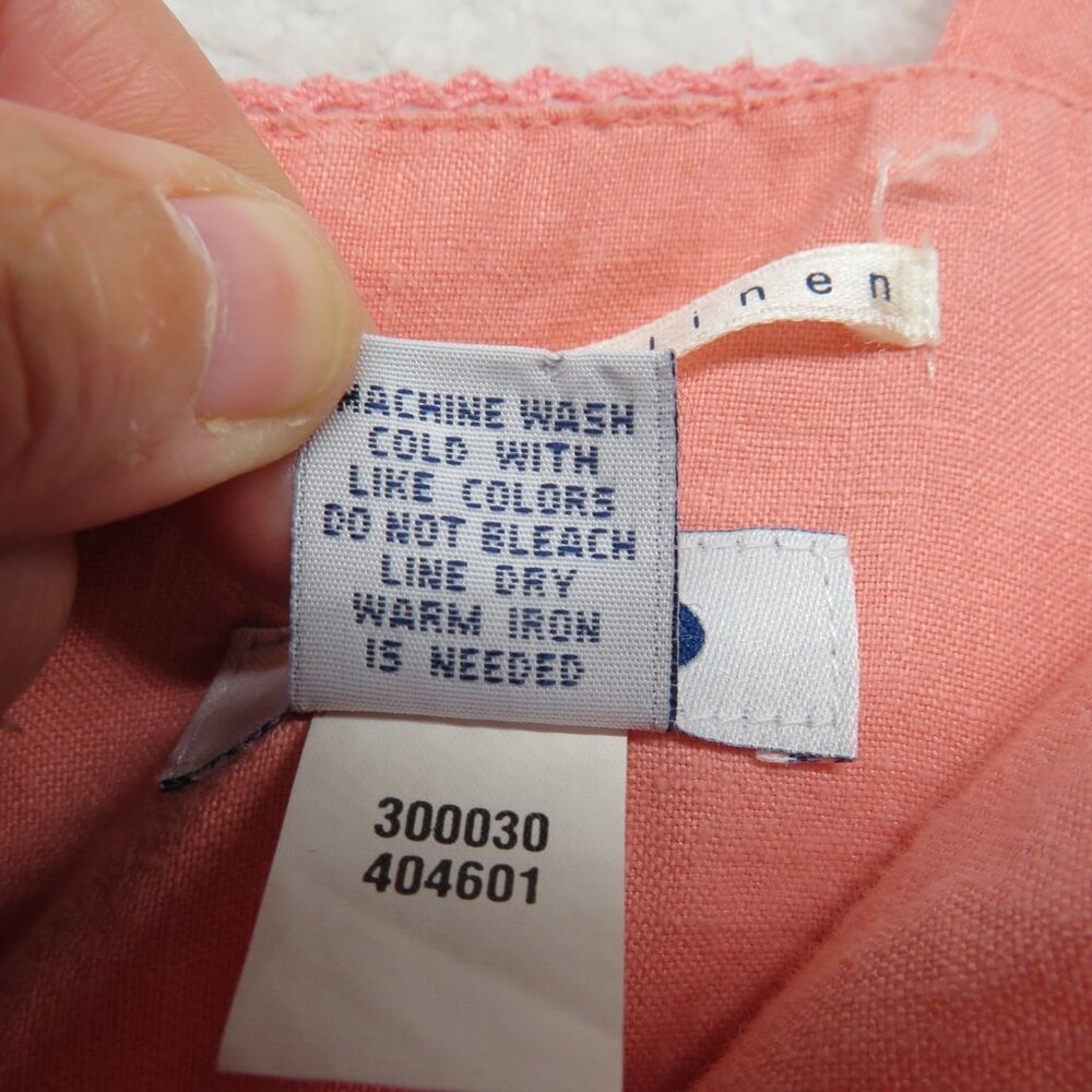 Old Navy Dress Womens‎ 16 Pink Linen Sleeveless Tank Summer Casual Midi Sundress - Picture 8 of 11